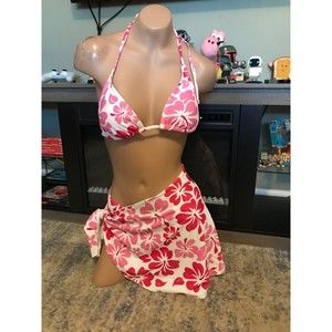 Tropical hawaiin bikini set 3 piece